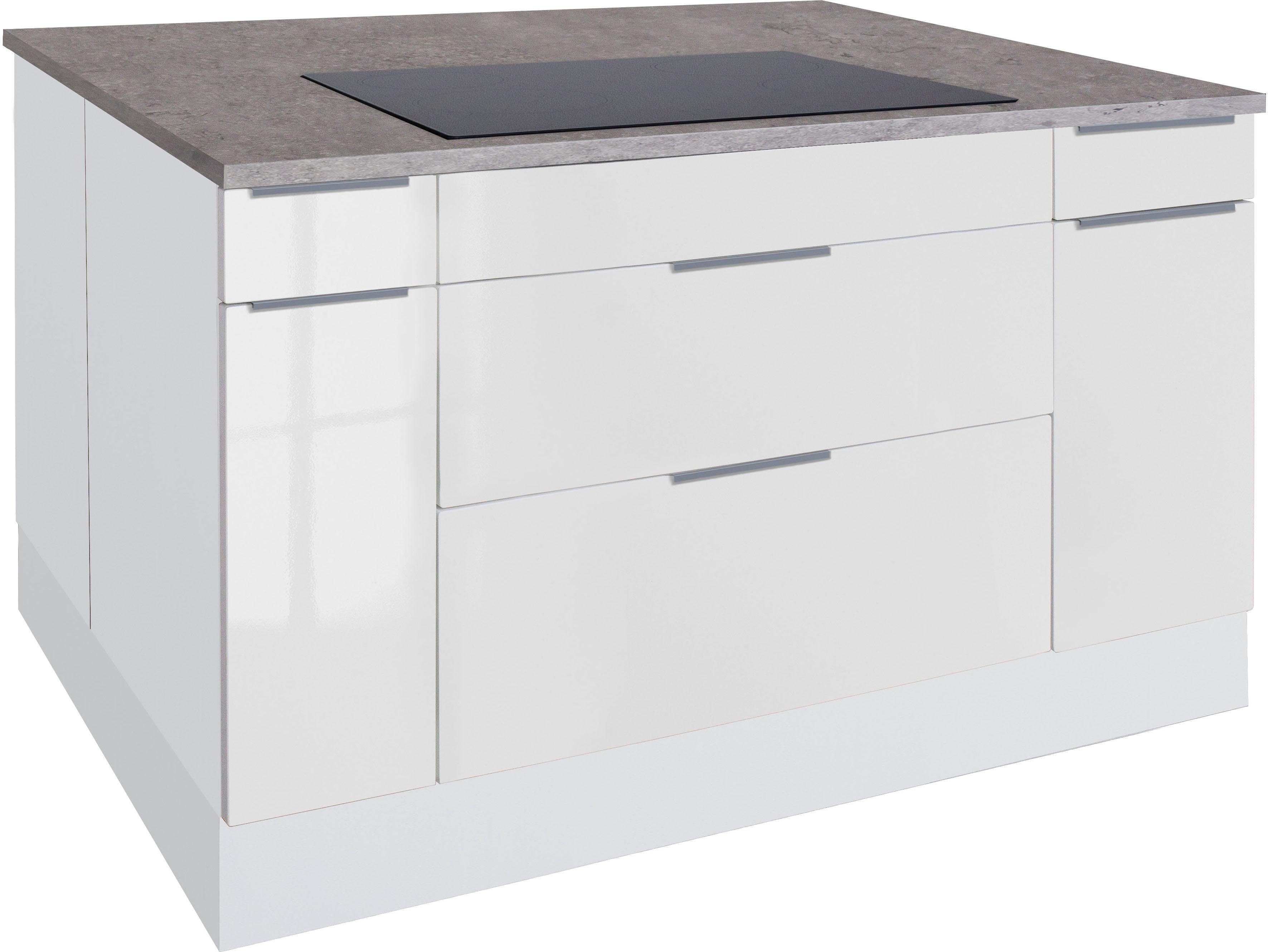 OPTIFIT Kücheninsel Tara, mit Vollauszügen und Soft-Close-Funktion, Stellbreite 150 x 95 cm