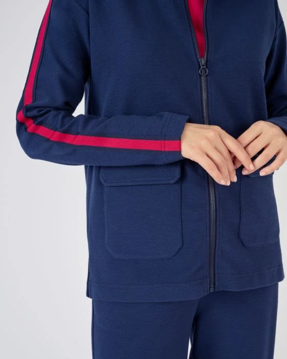Gilet zippé maille ottoman