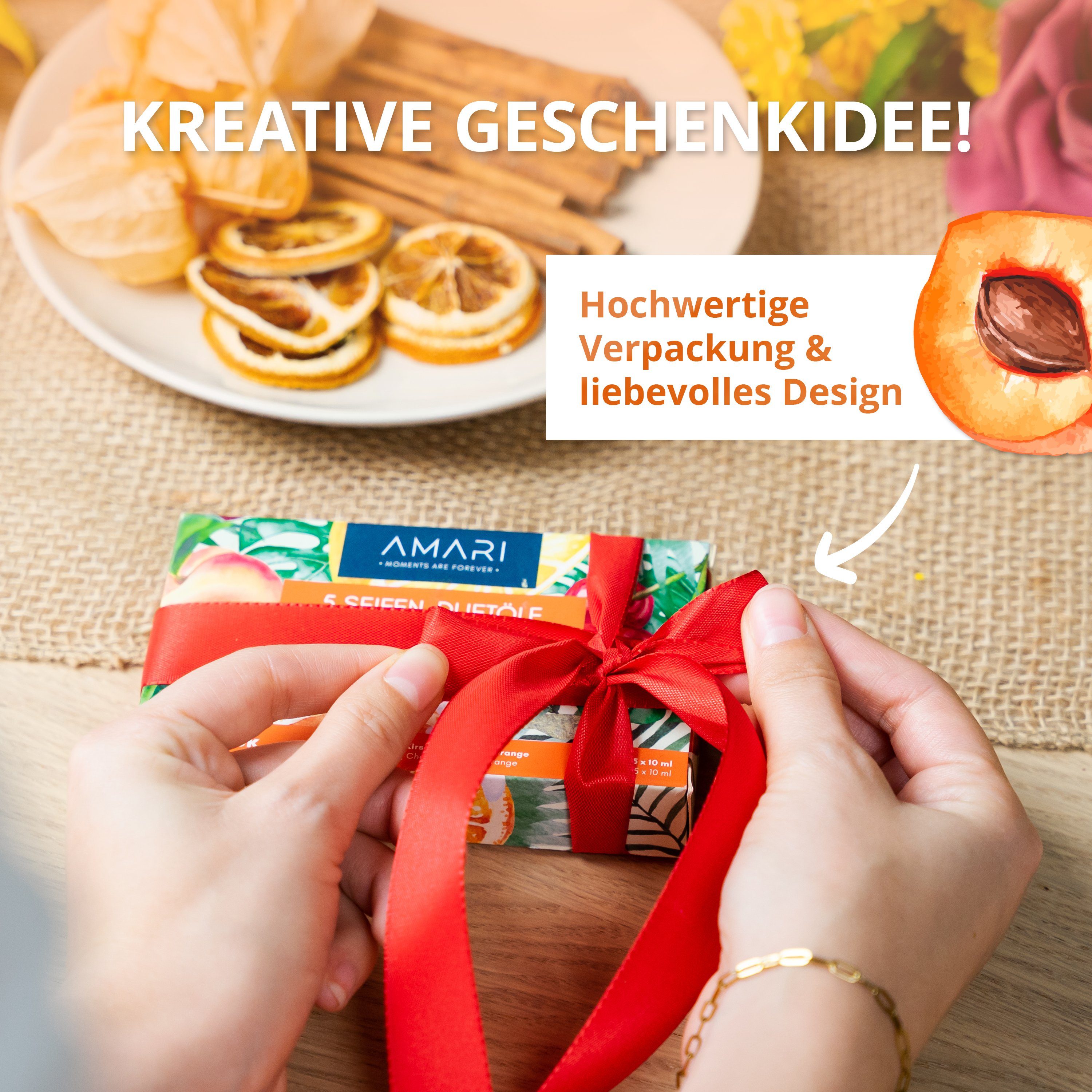 Amari Seifen-Set AMARI® Duftöl Set Fruchtig 5 ausgewählte Duftöle zur Seifenherstellung