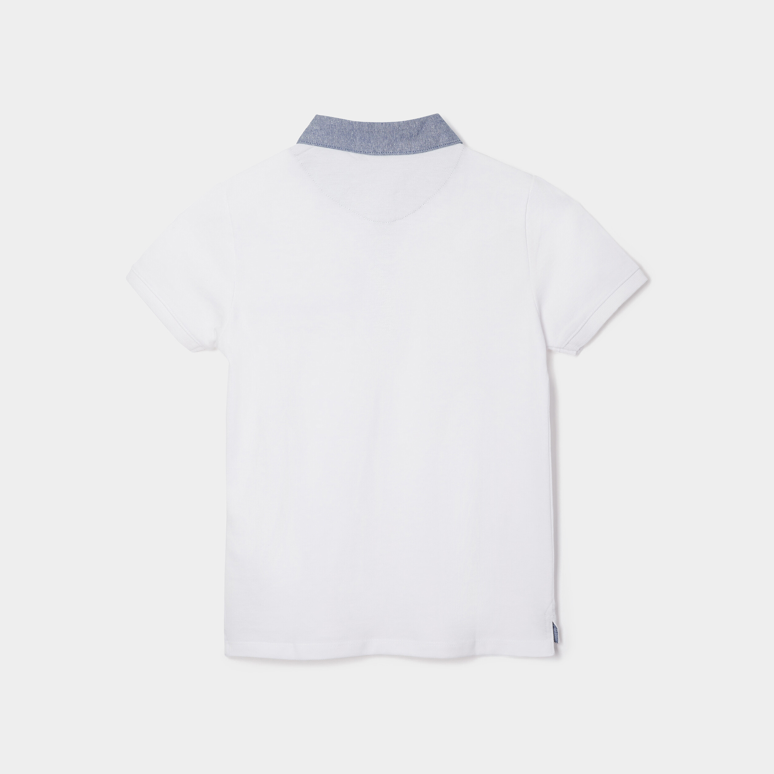 Polo manches courtes 1 poche blanc garçon | La Halle