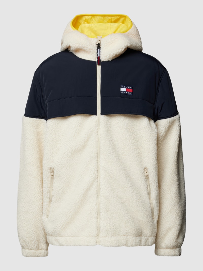 Sherpa Jacket in Two-Tone-Machart Modell 'CHICAGO' in weiß
