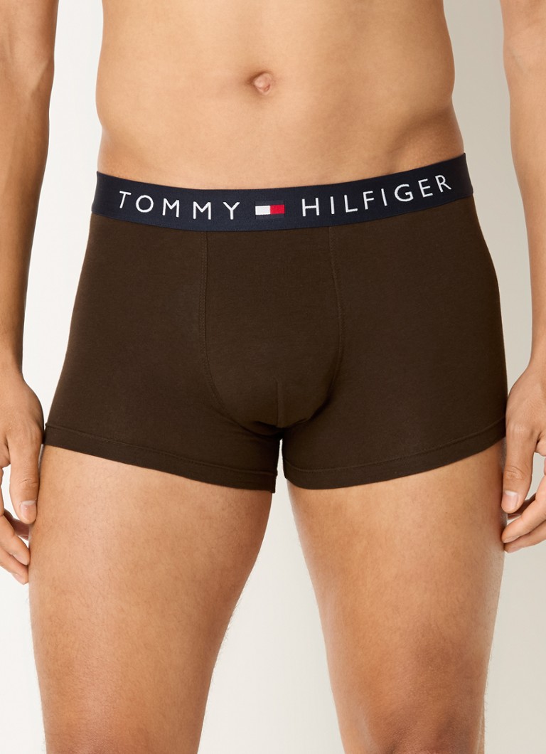 Pantaloni scurți boxer originali Tommy Hilfiger cu bandă cu logo în talie, 3 bucăți per pachet
