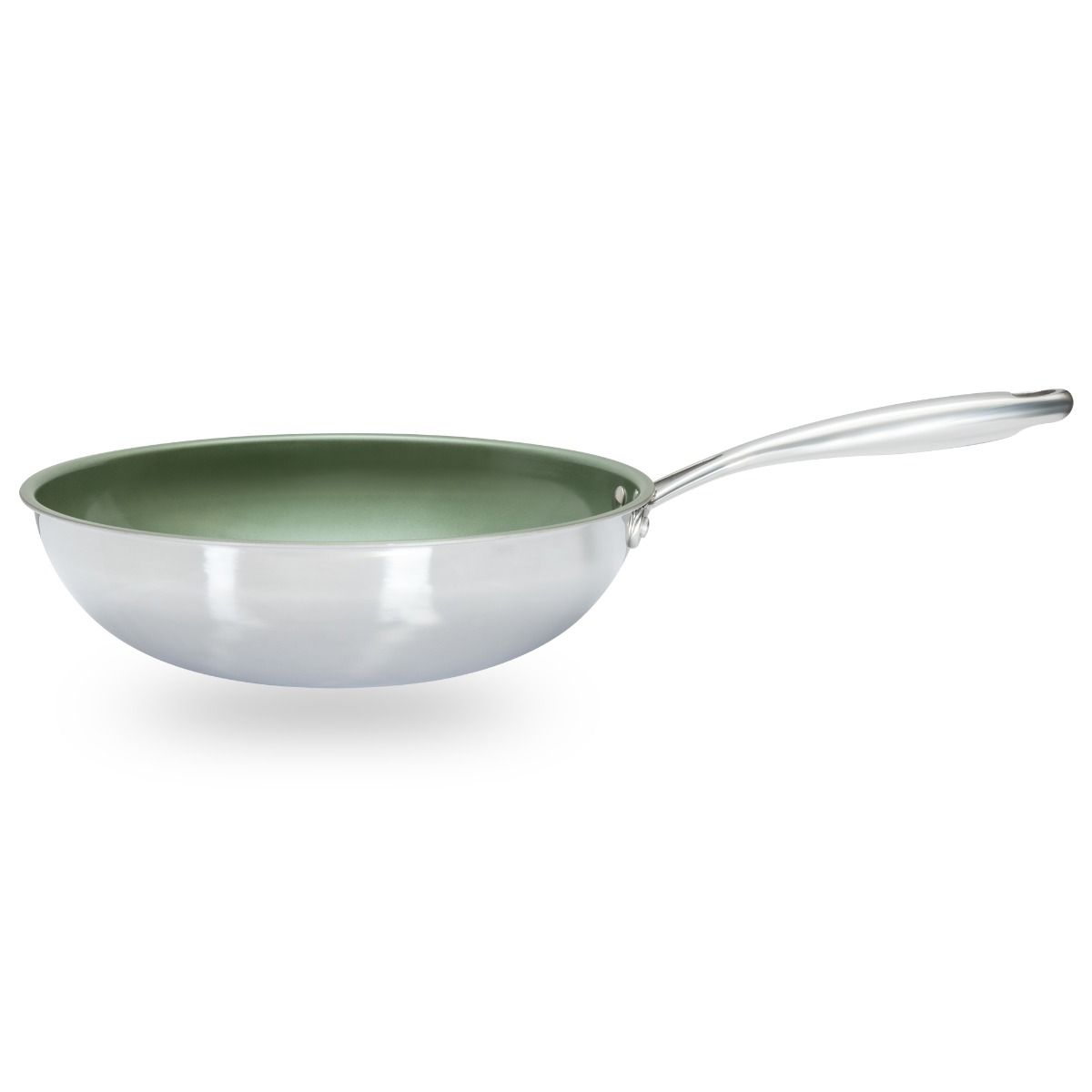 Just Vegan 28 cm  Edelstahl Eco-Wokpfanne