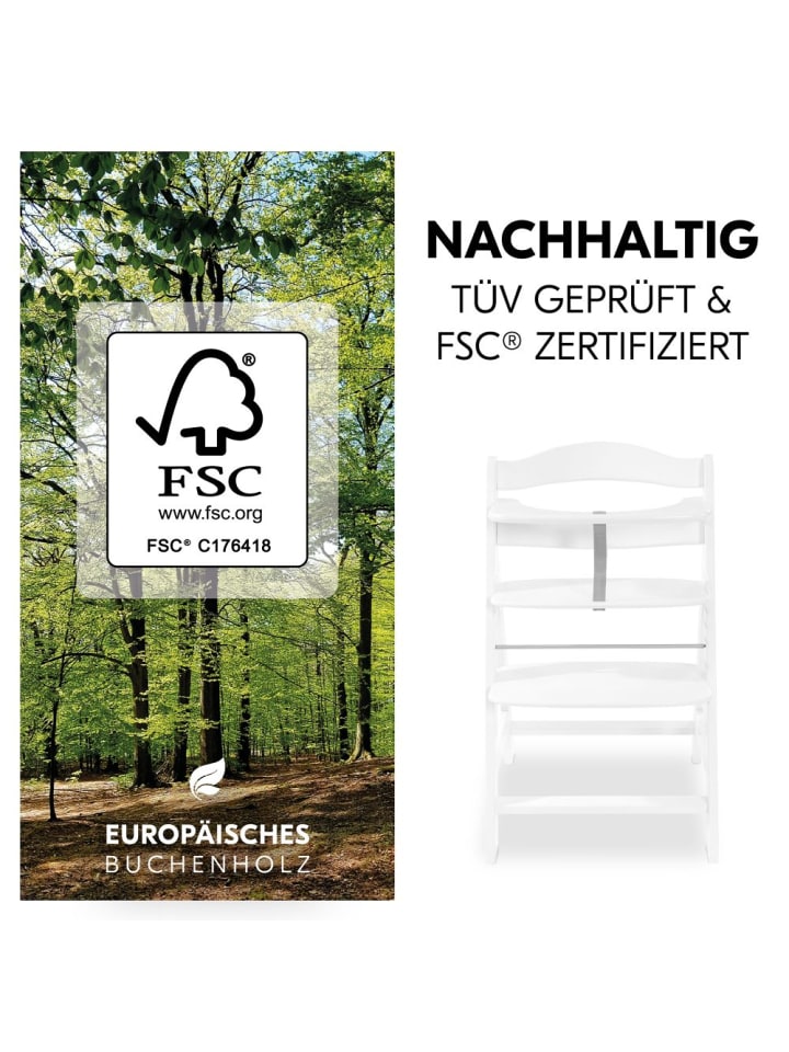 Hauck Hochstuhl Alpha Plus White im Sparset - inkl. in weiss günstig kaufen onesize