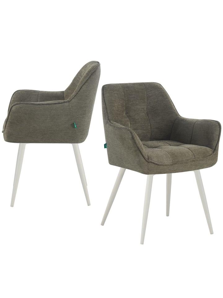 DUBI Möbel 2er-Set: Drehstuhl THOMAS-JILL in Grün - (B)61 x (H)82 x  (T)62 cm günstig kaufen onesize