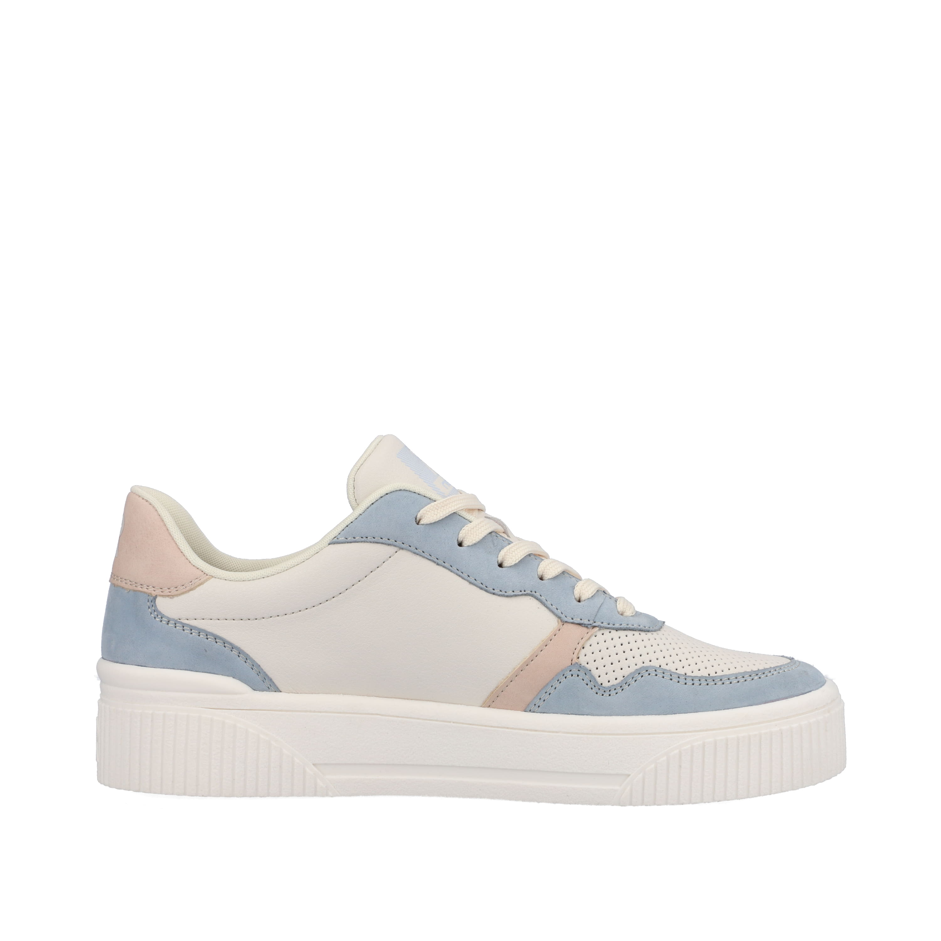 Rieker Damen Sneaker Low vanilla-white light-blue