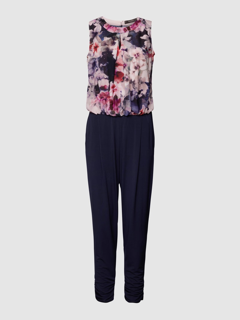Jumpsuit mit floralem Muster in rosé