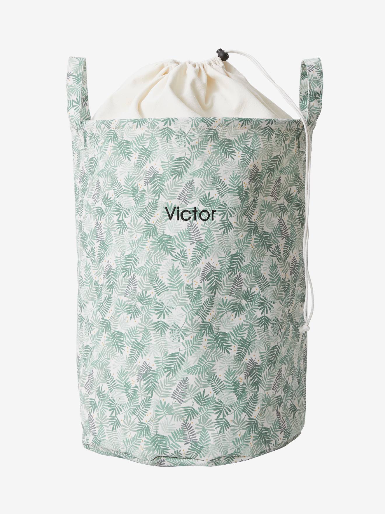 Panier à linge Hanoï vert imprimé