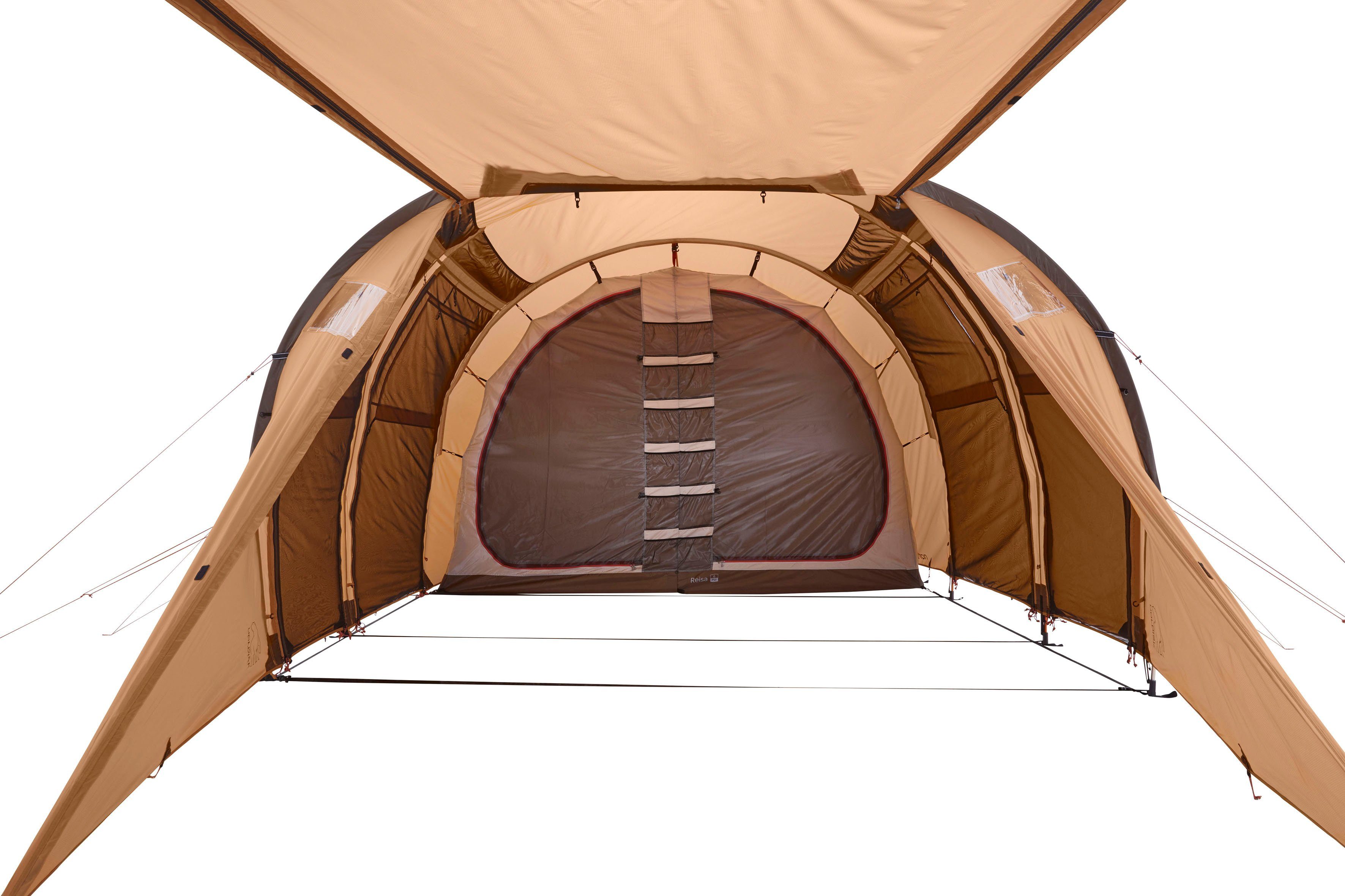 Nordisk Gruppenzelt Reisa 6 PU Tent Cashew/Brown, Personen: 6 (Packung, 1 tlg)