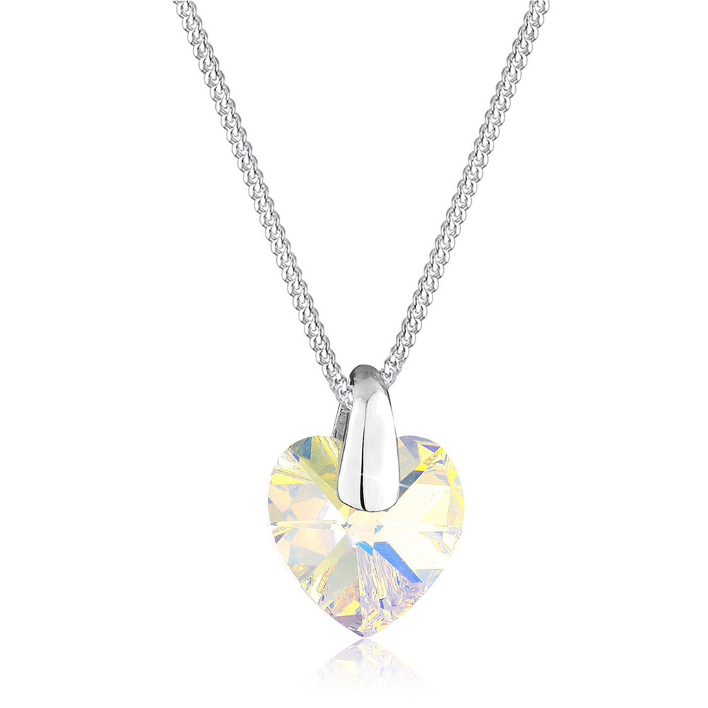 Elli Elli Collier Herz Liebe Kristalle 925 Silber Lié collier