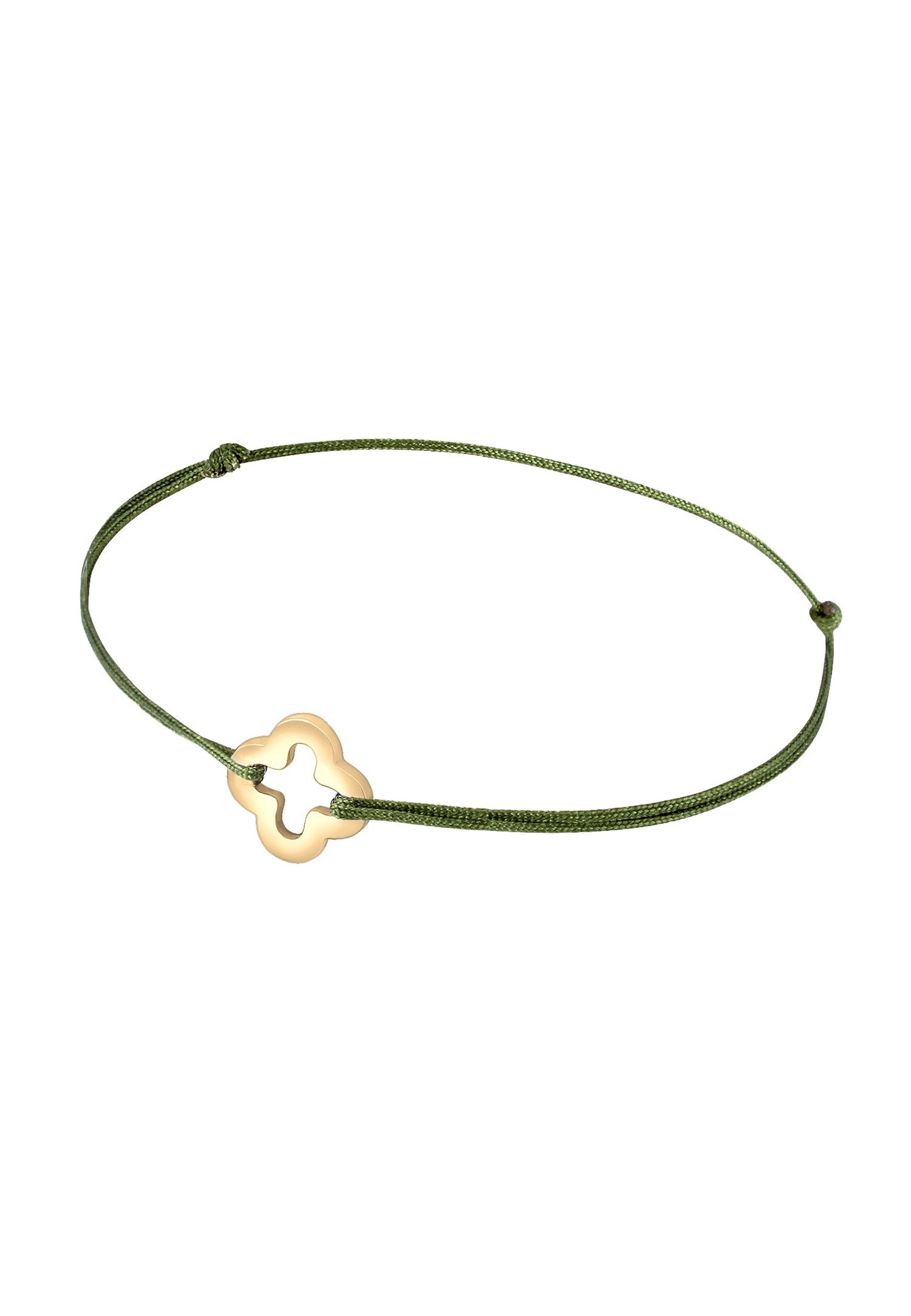 Elli Ladies sa zelenom najlonskom vrpcom ukrašenom simbolom trolista, izrađen od 925 sterling srebra