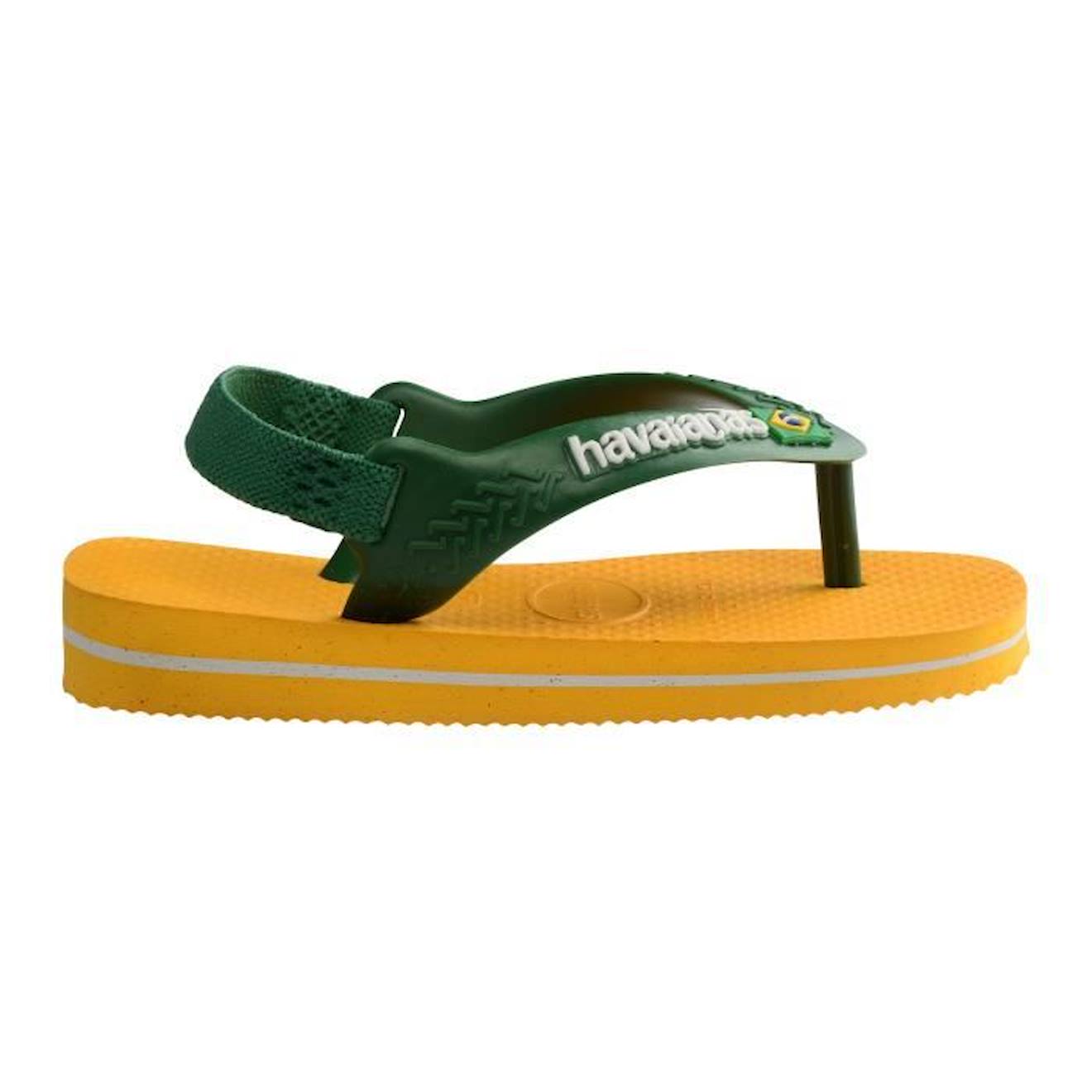 Tong Enfant à élastique Havaianas Baby Brasil Logo blanc