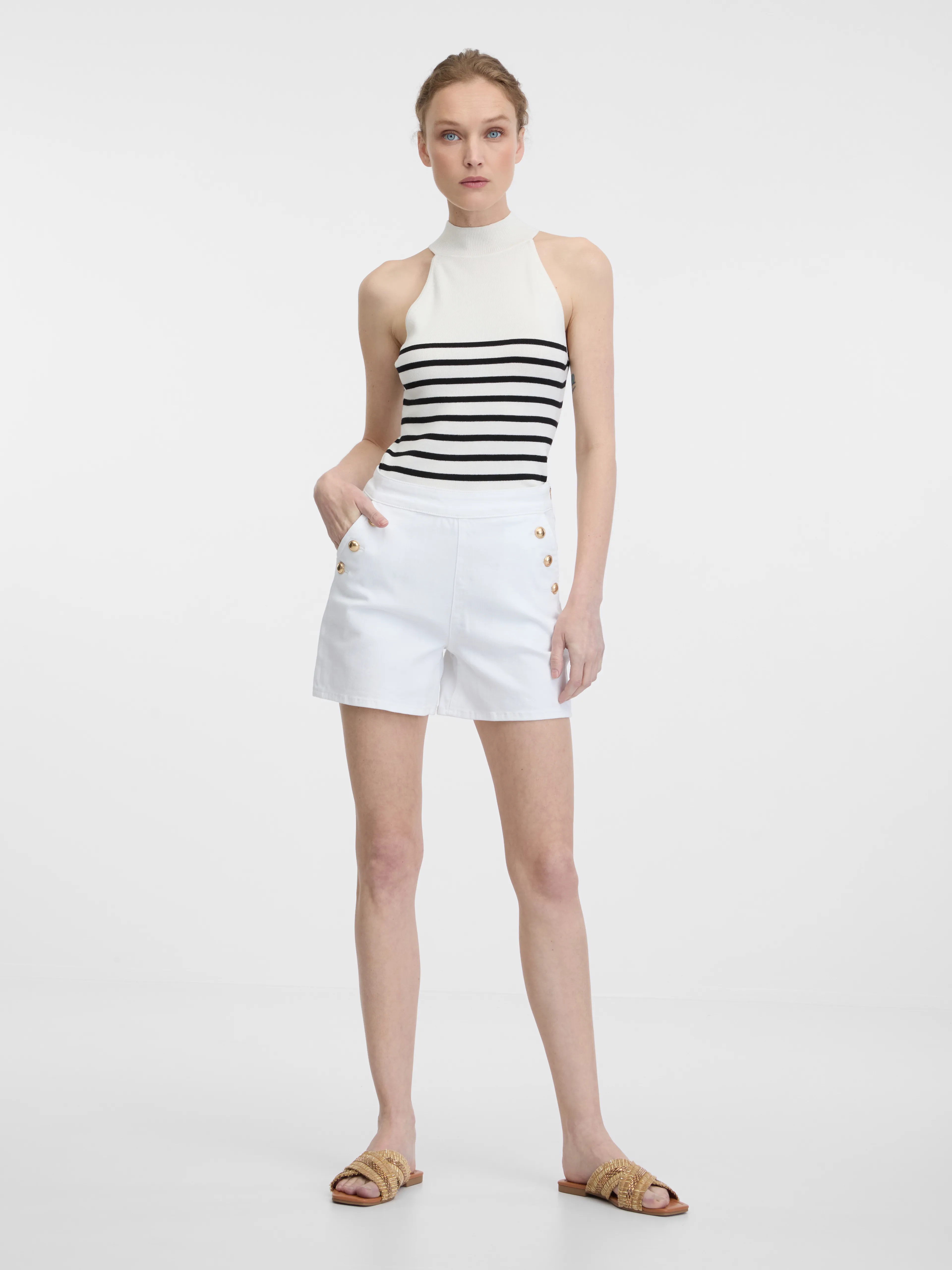Weiße Damen Denim Shorts ORSAY