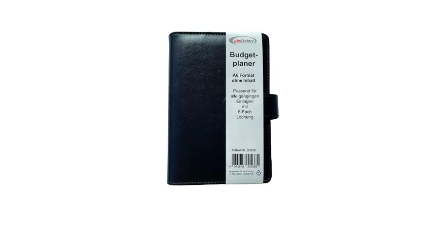Budget-Planer A6 ohne Inhalt schwarz