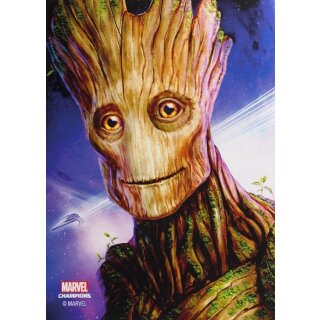 Gamegenic - Marvel Champions FINE ART Sleeves – Groot (51 Sleeves)