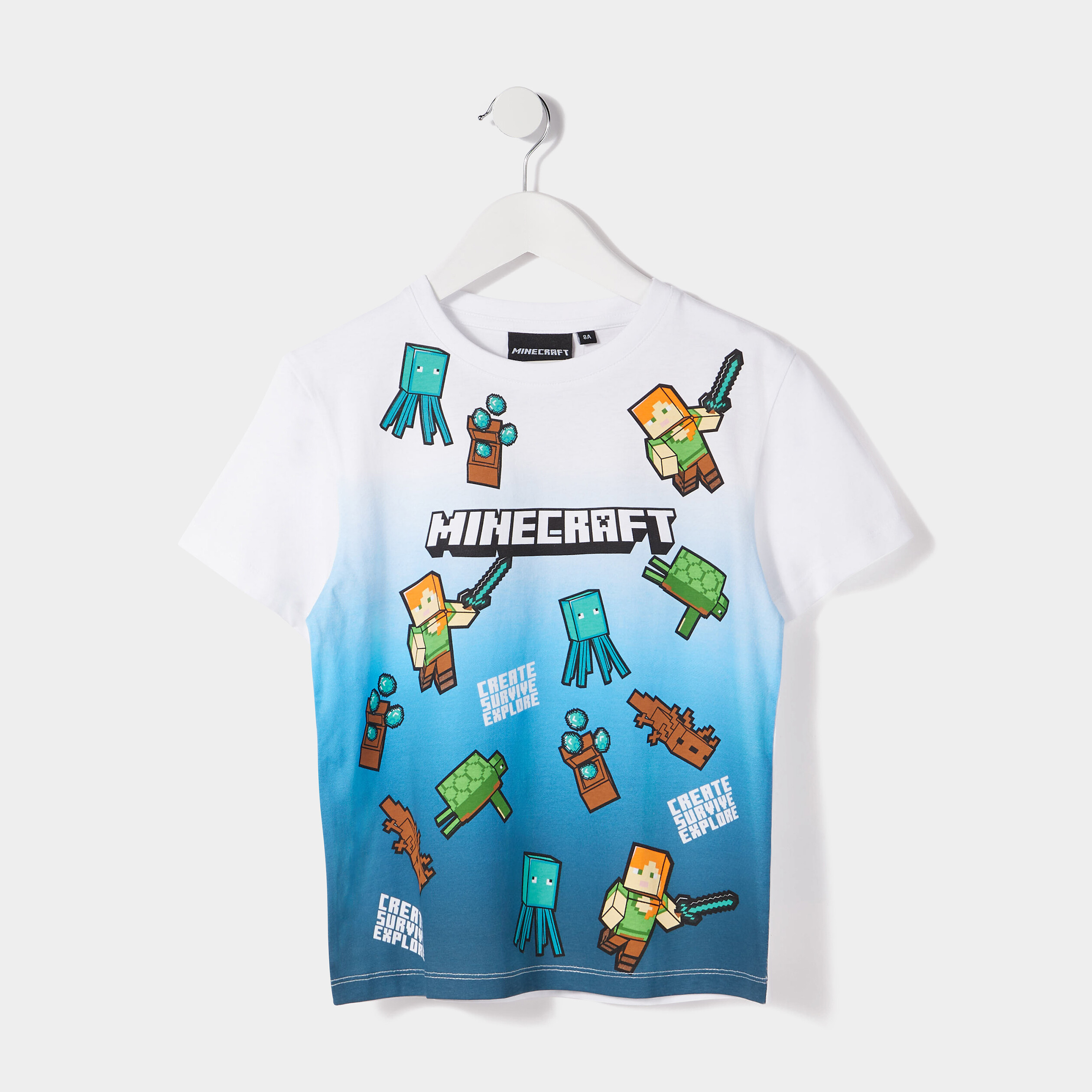 T-shirt manches courtes Minecraft multicolore garçon | La Halle