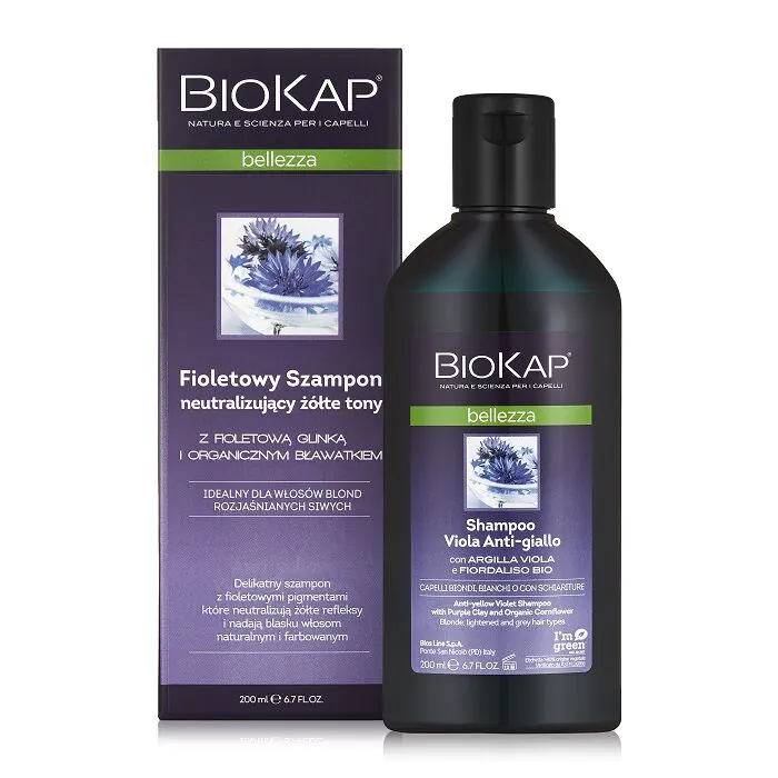 Biokap Bellezza ljubičasti šampon koji neutralizira žute tonove