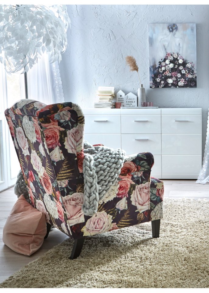 Bild Frau mit Blumenkleid