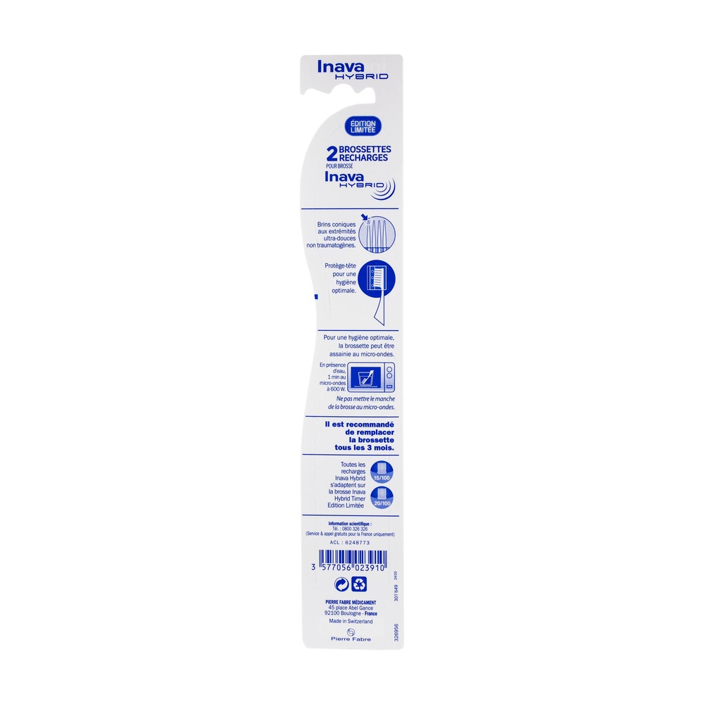 Oral Care EDITION LIMITEE INAVA HYBRID RECHARGE BLACK Brosse à dents électrique