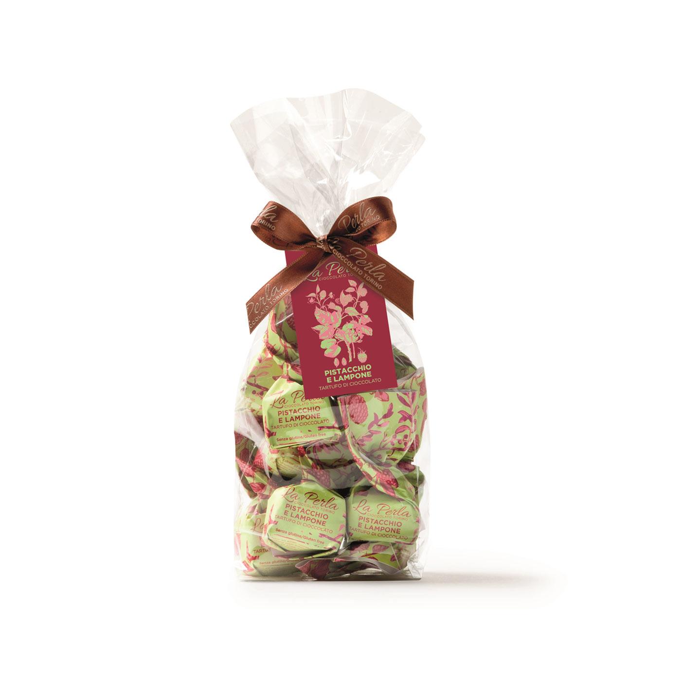 La Perla Tartufo Pistachio and Raspberry 200g