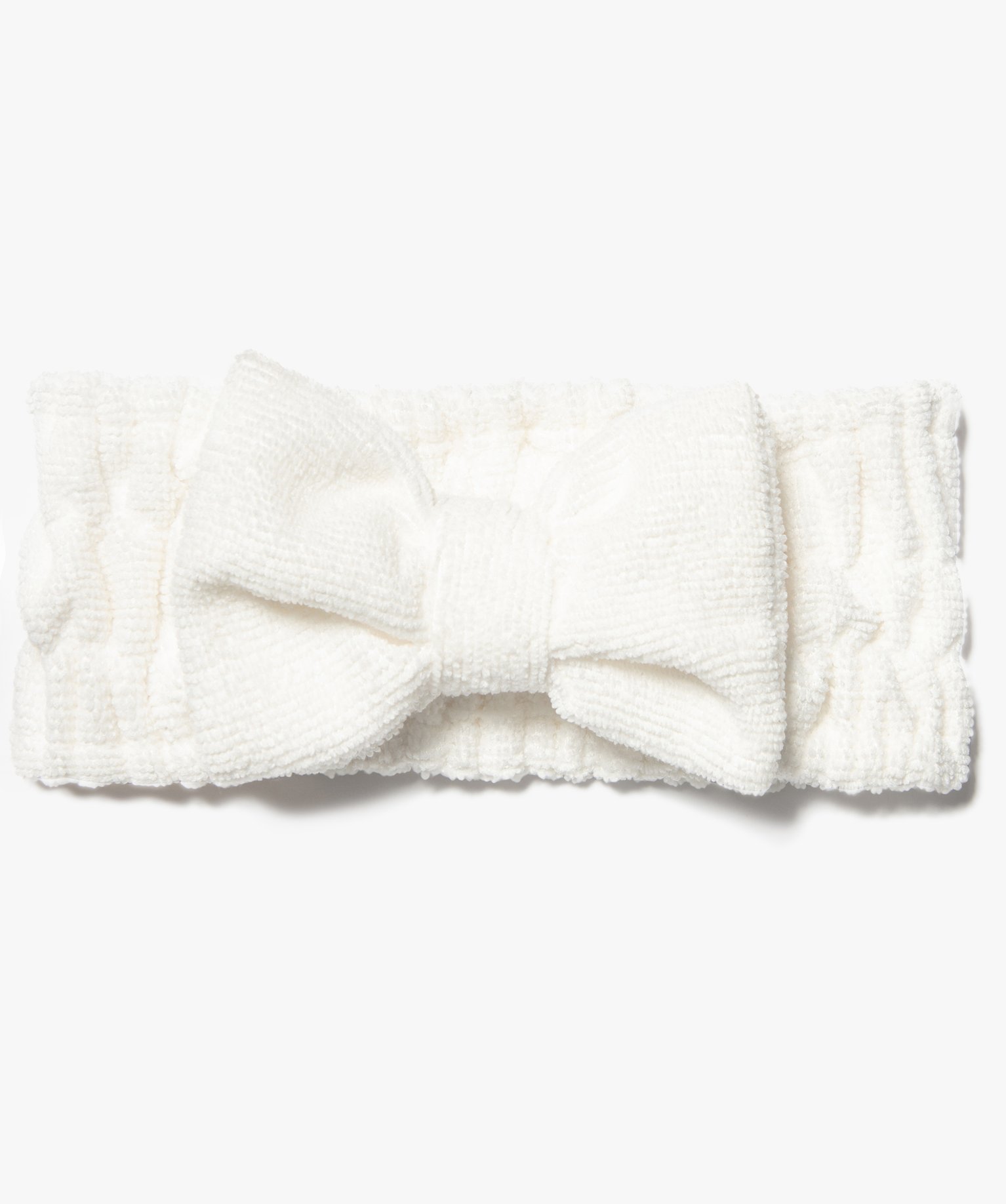 Bandeau de maquillage femme en éponge avec noeud ecru | GEMO