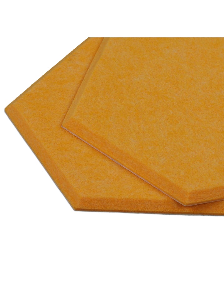 relaxdays 6 x Filzpinnwand in Gelb - (B)30 x (H)26 x (T)0,9 cm günstig kaufen onesize