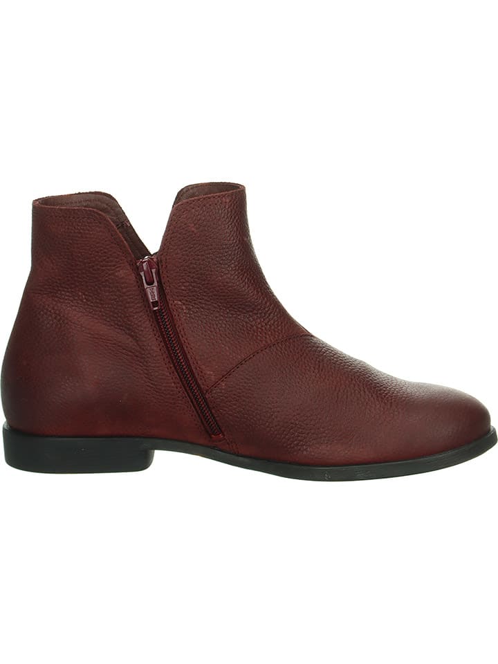 Think! Leder-Ankle-Boots in Bordeaux günstig kaufen