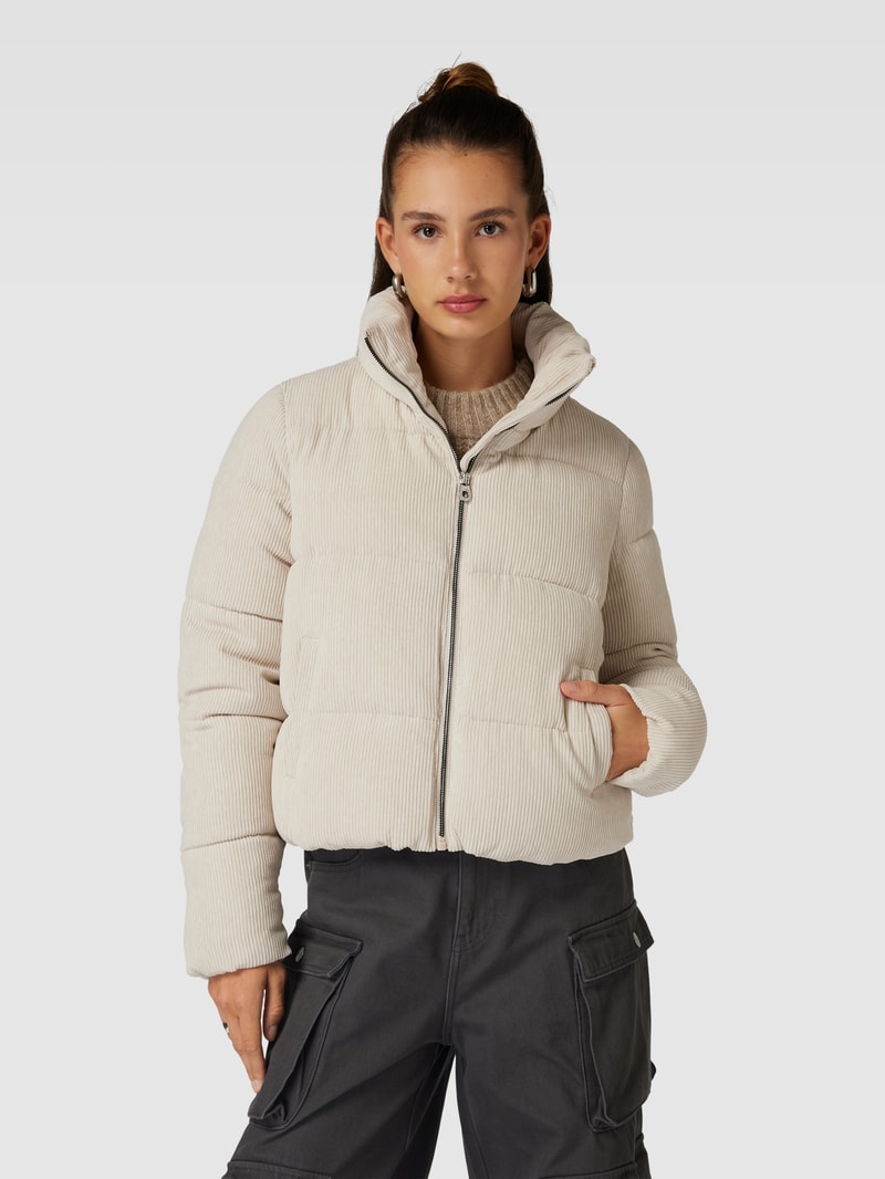 Cordjacke mit Stehkragen Modell 'NEWDOLLY' in beige