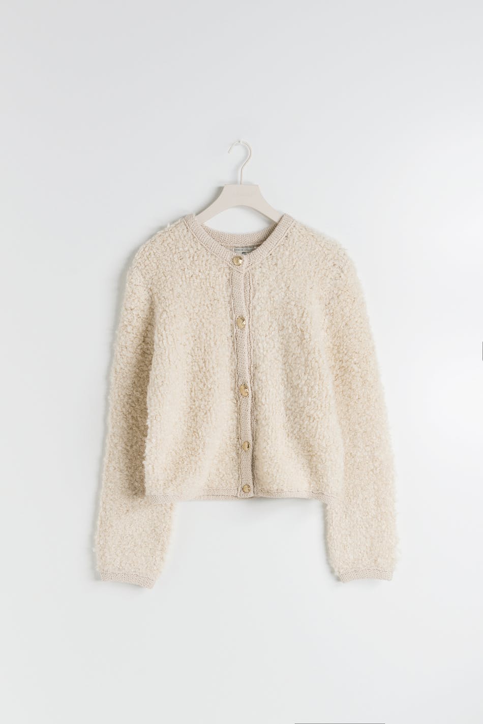 Knitted bouclé cardigan