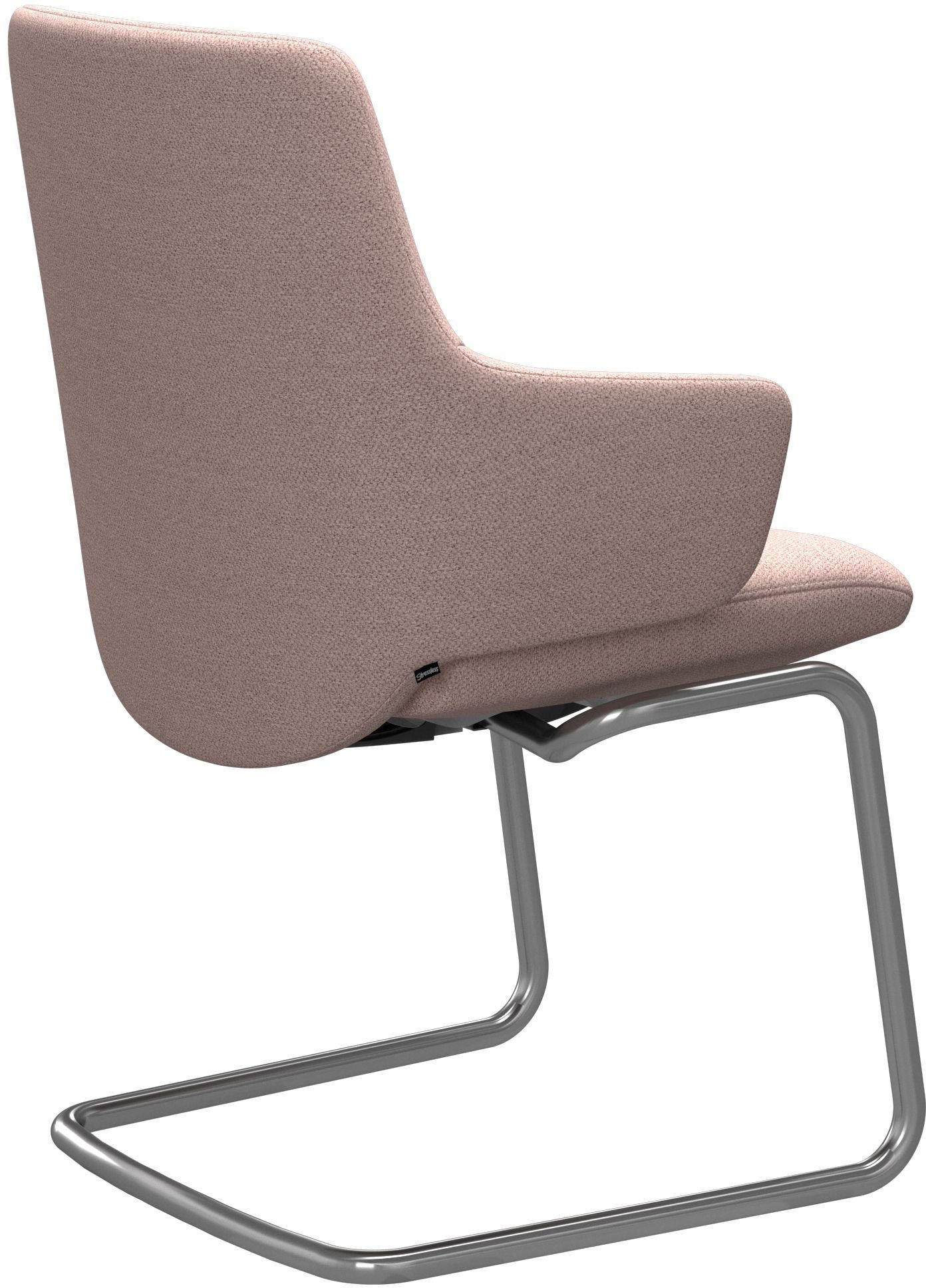 Stressless® Polsterstuhl Laurel, Low Back mit Armlehne, Größe L, mit Beinen aus Stahl in Chrom glänzend