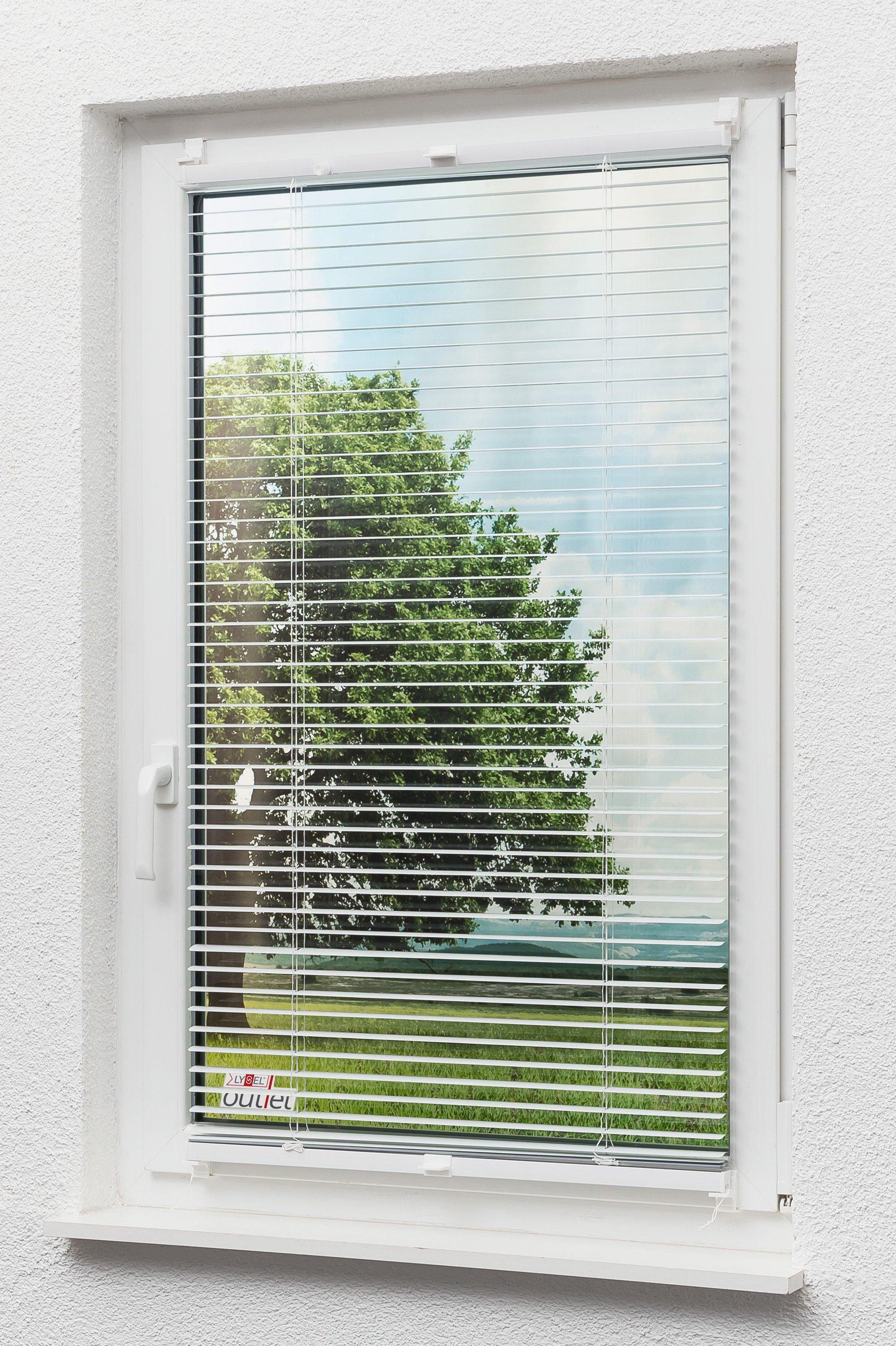 Jalousie Alu 25mm klemmen Weiß, LYSEL®, HxB 130x60cm