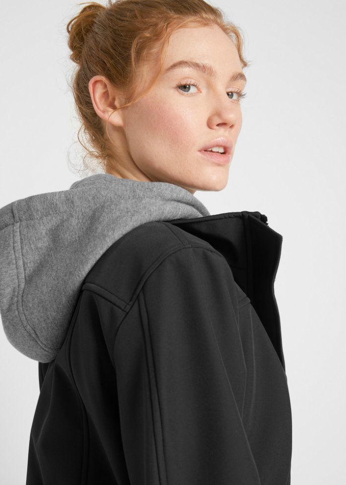 Softshell-Longjacke, 2 in 1-Optik