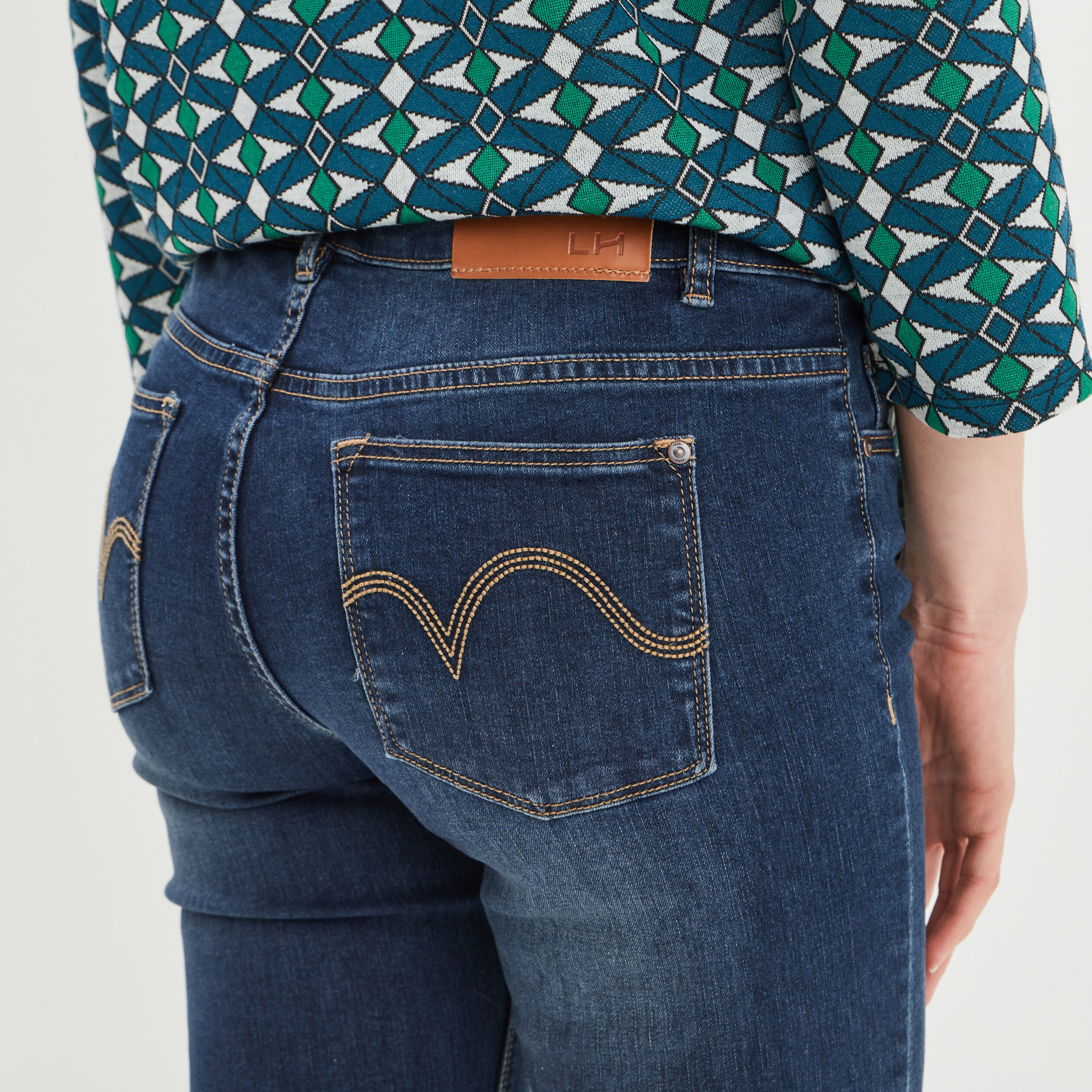 Jeans straight taille normale denim brut femme | La Halle