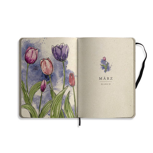 MATABOOKS - KALENDER SAMAYA 2024 FARBE: POPPY WHITE (DE/EN) - Kalender
