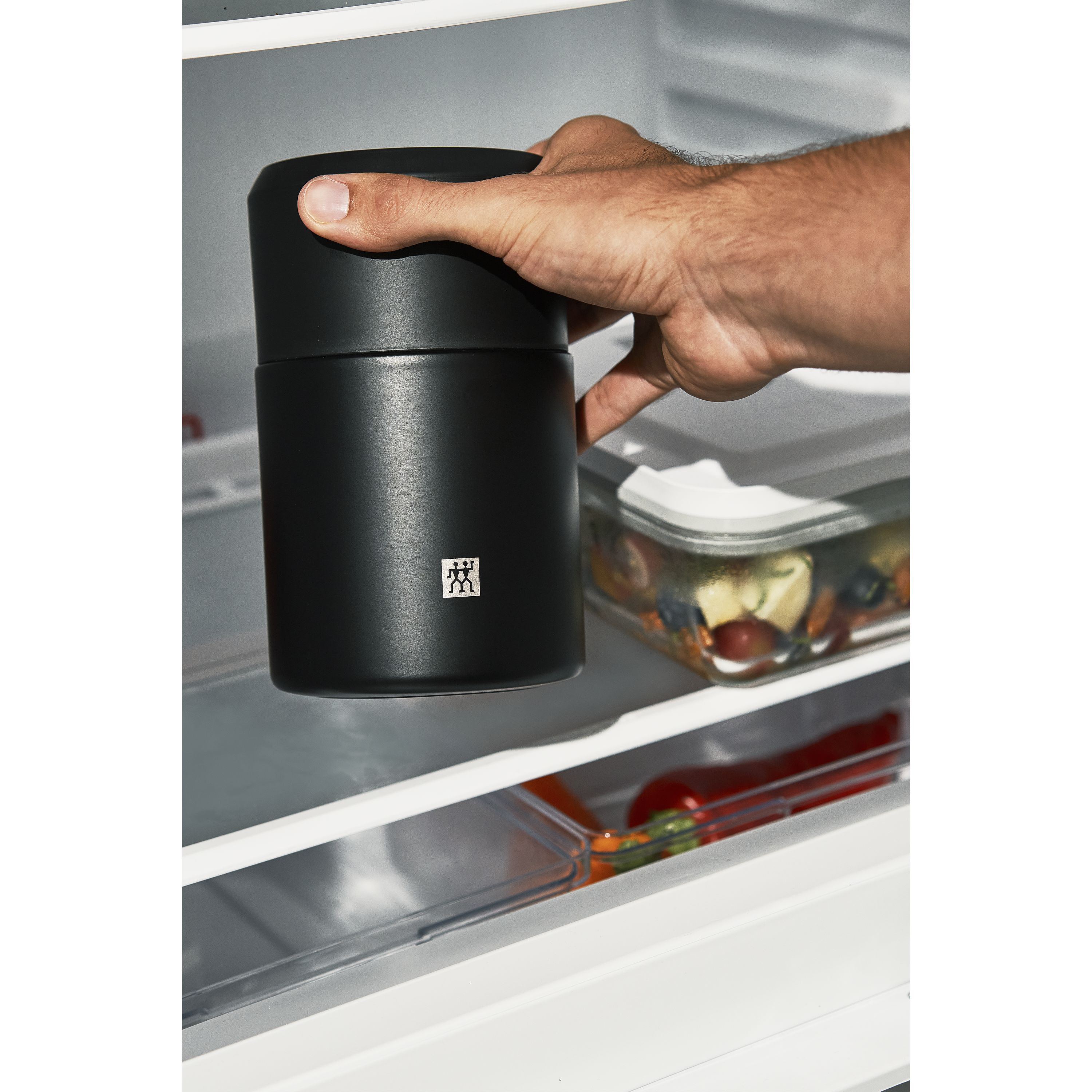 Speisegefäß, 700 ml, Edelstahl, Schwarz