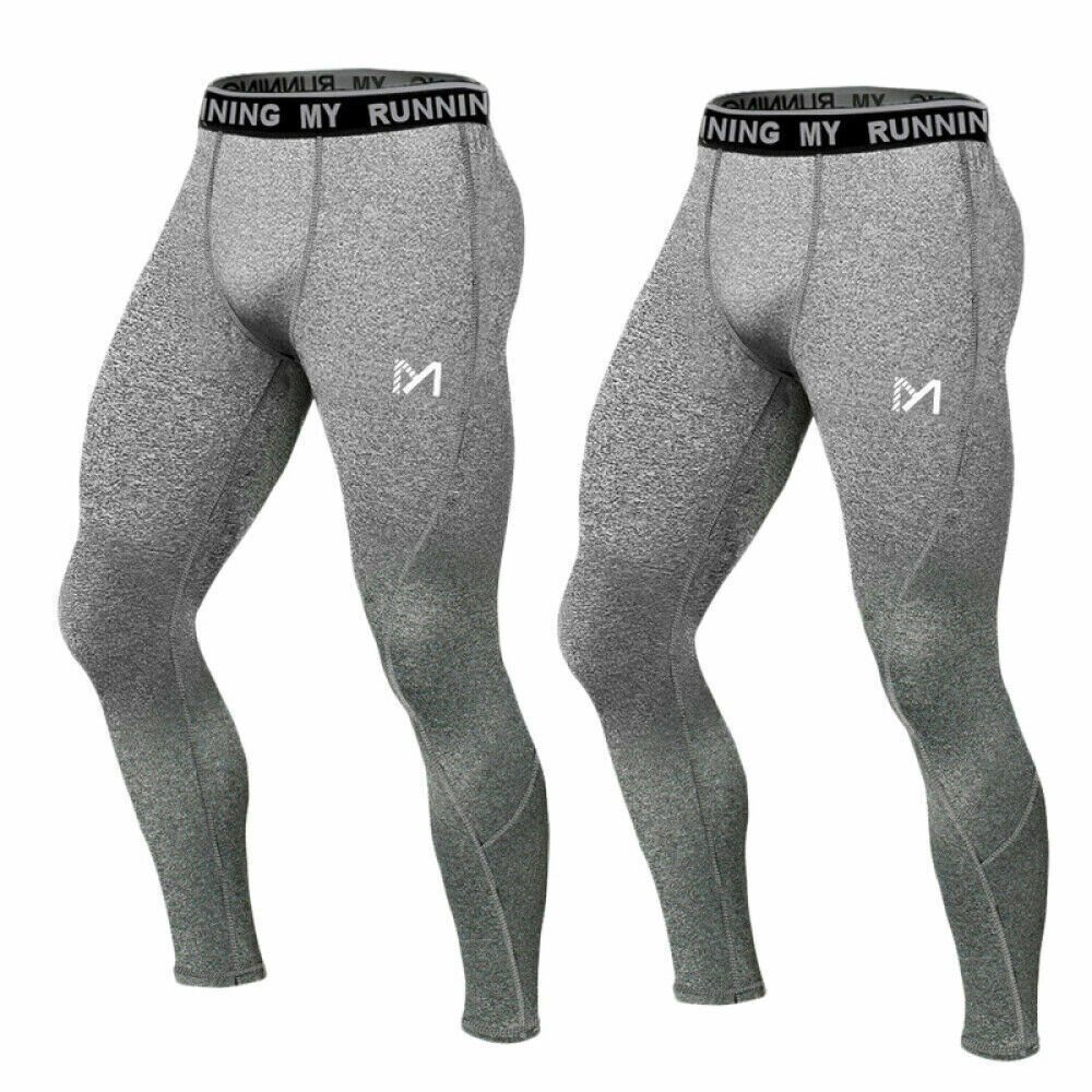 MEETYOO Funktionstights Herren Laufhose Leggins (Funktionshose Sporthosen, Sport Fitness Tights) Gym Running Fitness Kompressions Hose