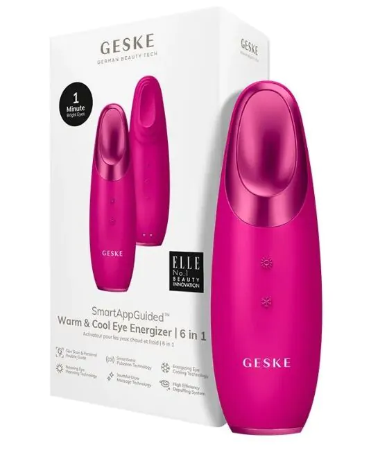 Geske Wam & Cool Eye Energizer 6u1 masažer za oči, magenta
