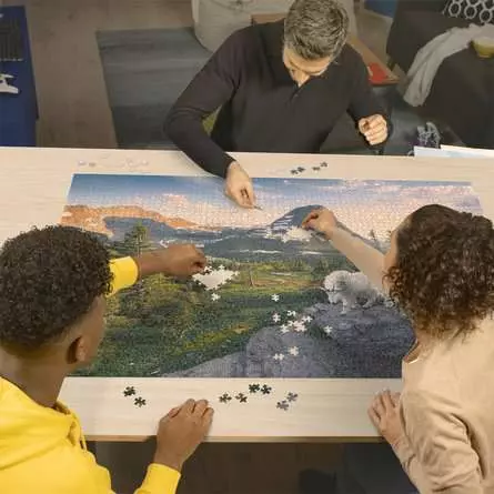 Puzzle 3000 Teile - Almbock mit Baby