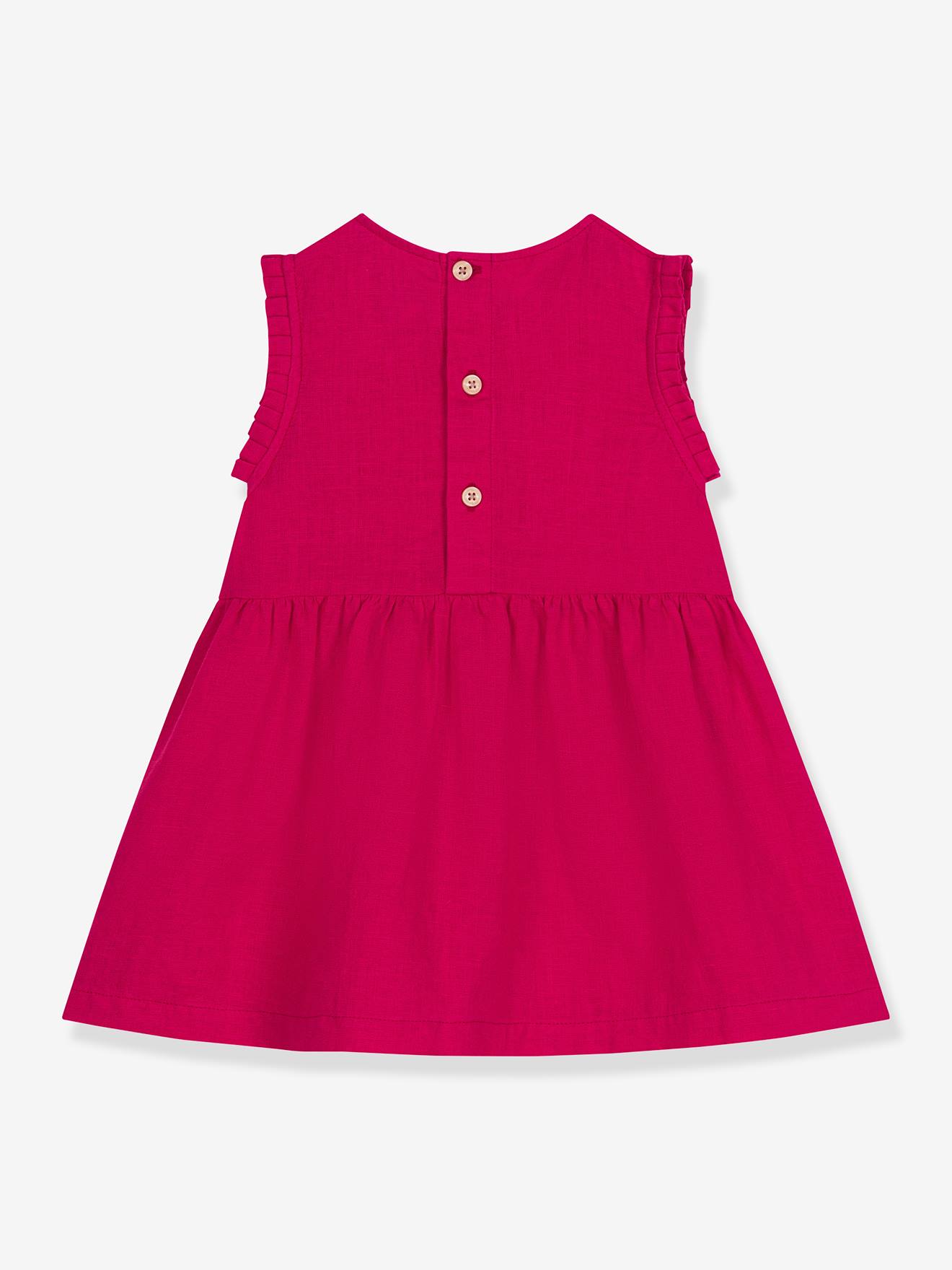 Petit Bateau Mädchen Leinenkleid PETIT BATEAU - rot