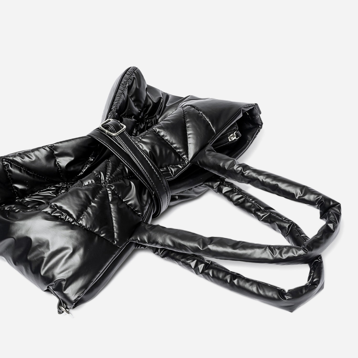 Sac cabas TEXTO noir matelassé