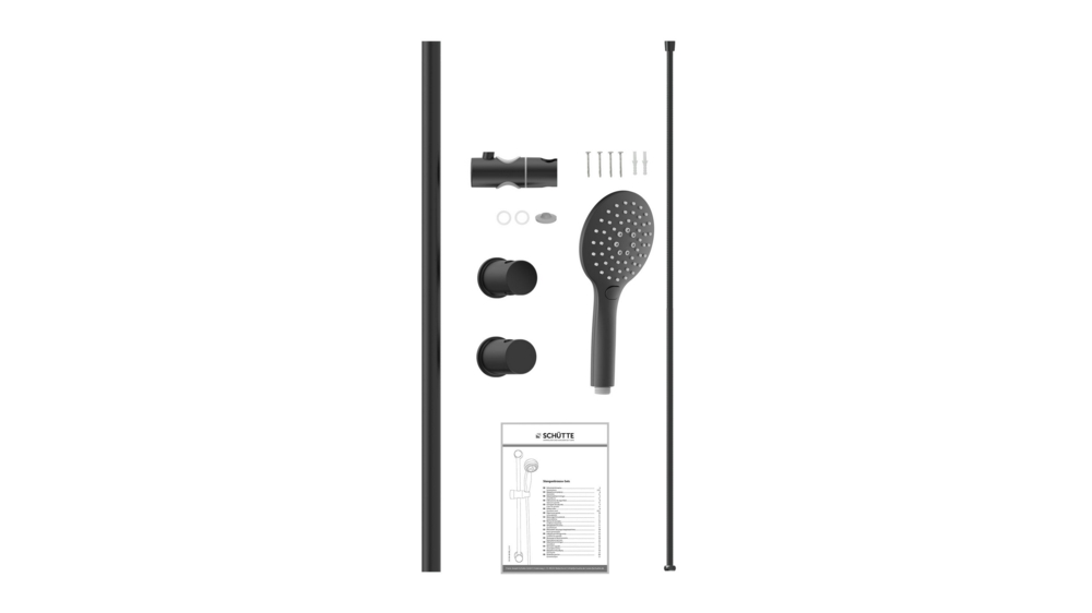 Schütte Duschset RAVEN Schwarz matt