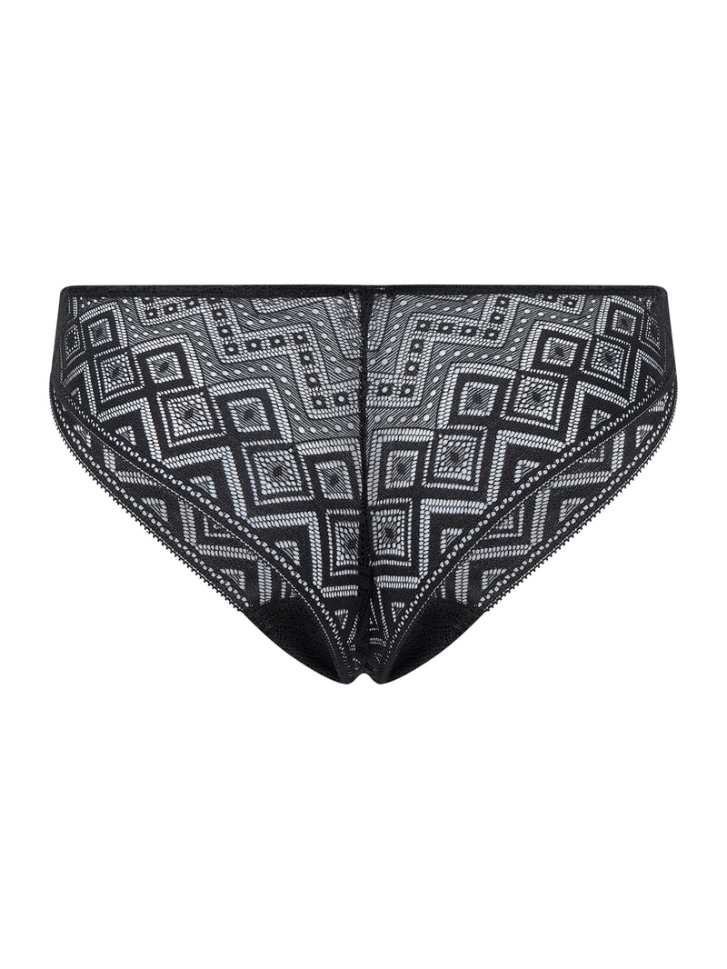 Tangaslip aus Spitze in schwarz