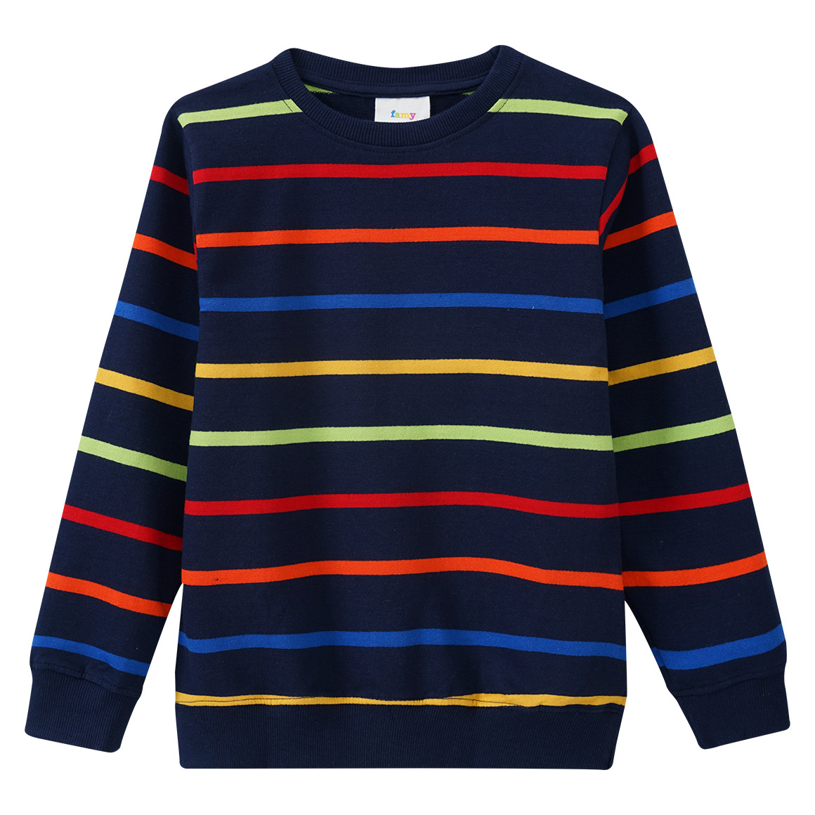 Jungen Sweatshirt mit bunten Ringeln
