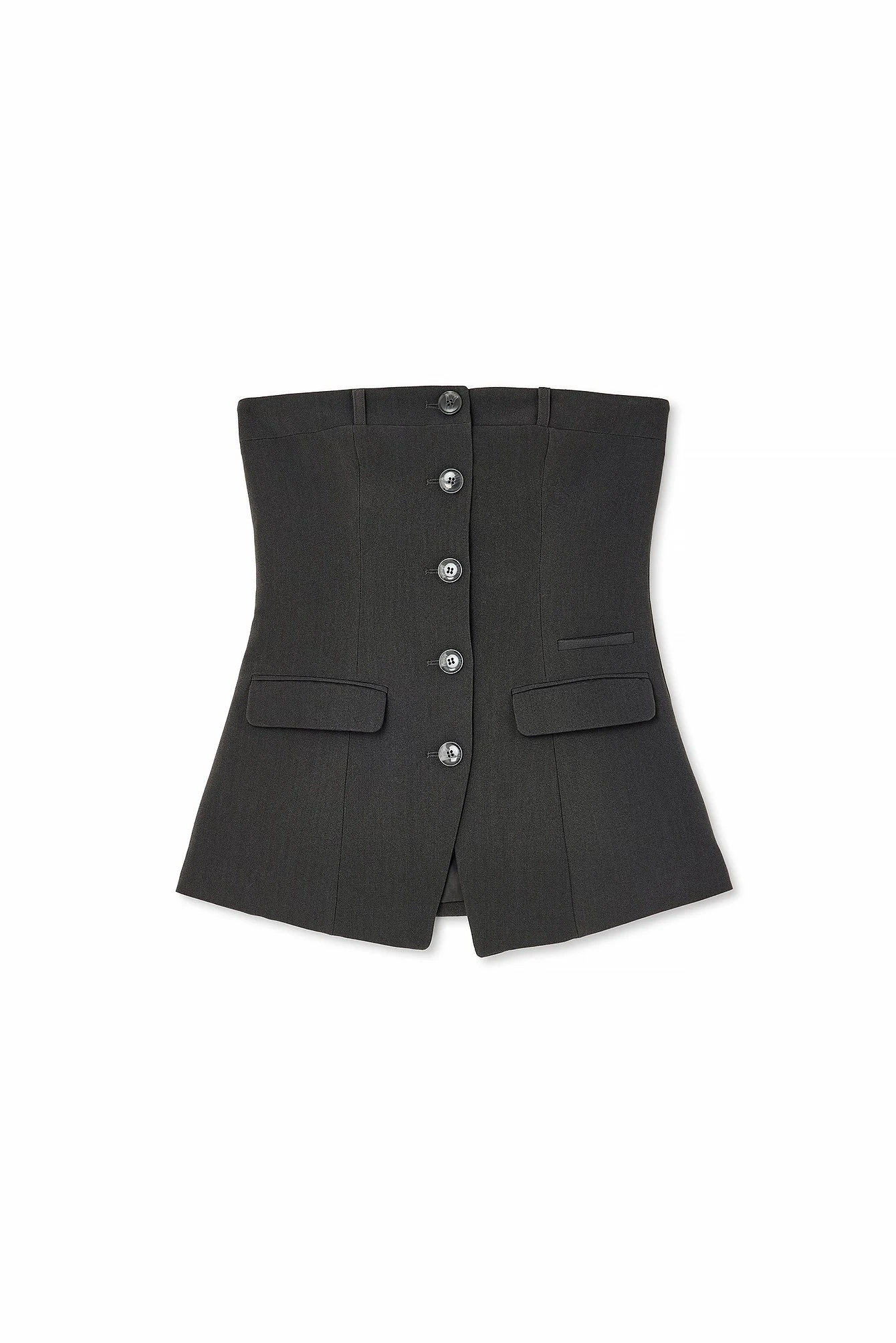 Buttoned Off Shoulder Vest Top