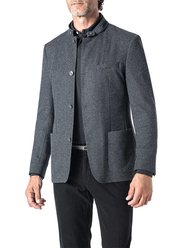 ROY ROBSON, Sakko, Slim Fit, Baumwoll-Stretch halbgefüttert, dunkelgrau-blau