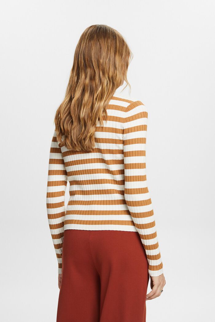 Gestreifter Rippstrickpullover