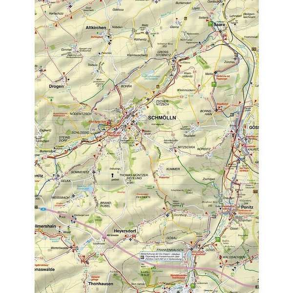 Altenburger Land und Umgebung 1 : 50 000 - Wanderkarte