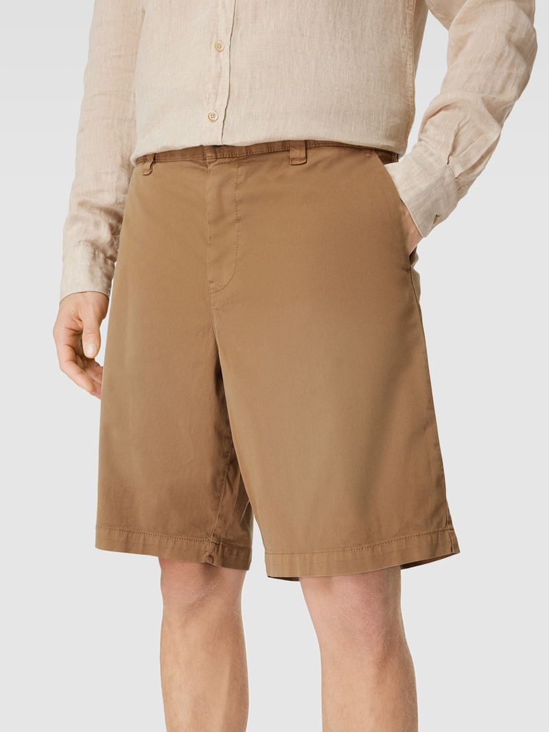 Bermudas mit französischen Eingrifftaschen Modell 'Selian' in cognac