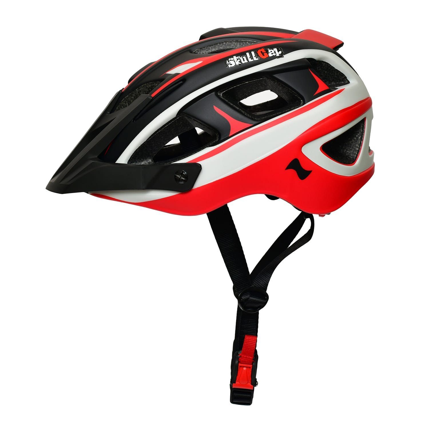 Skullcap Fahrradhelm Red-Black-Gray, L