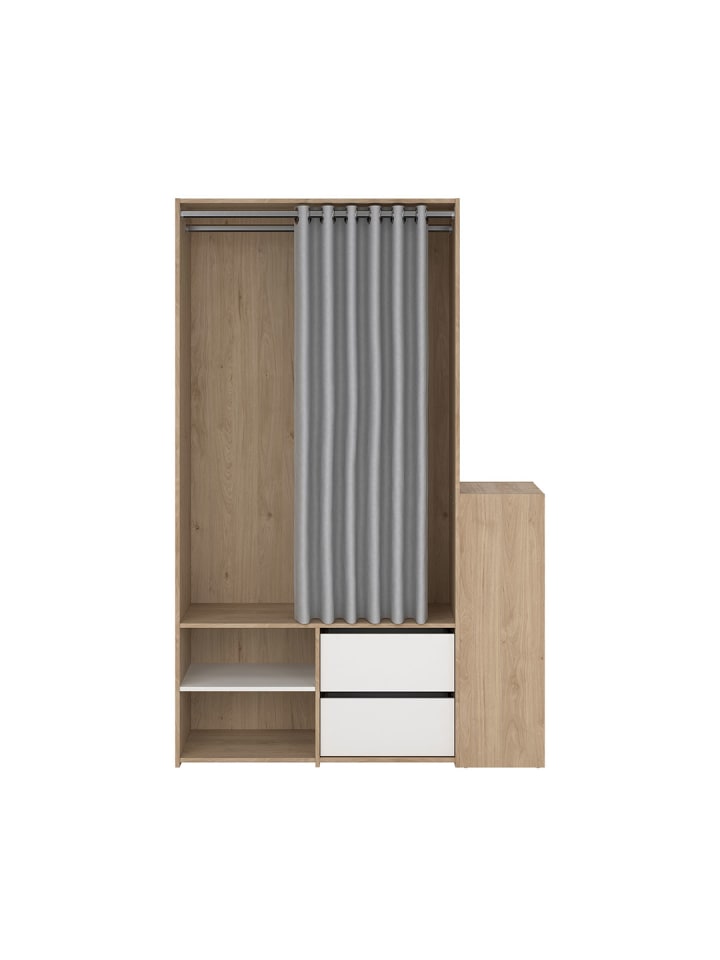ebuy24 Kleiderschrank Kimmy Walnuss 128 x 41 cm günstig kaufen onesize